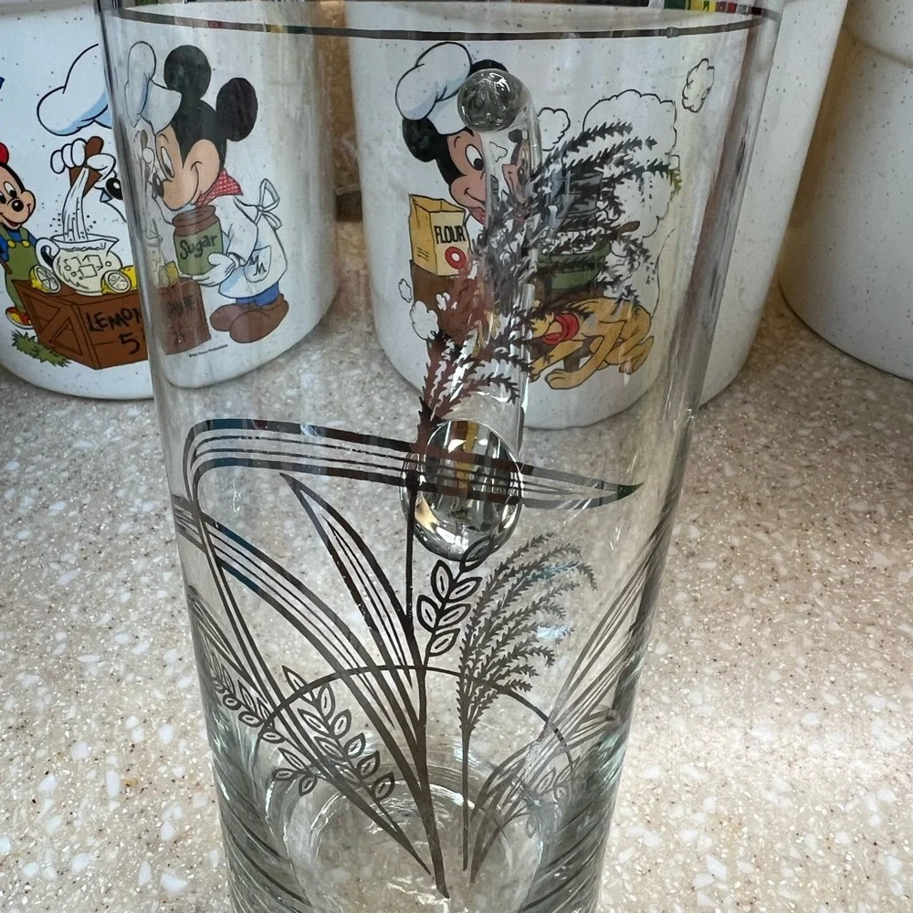 Vintage West Virginia cocktail Glass Pitcher MCM 1960’s 1970’s